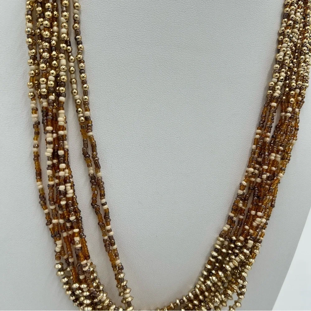 Elegant Multi-Strand Beaded Necklace